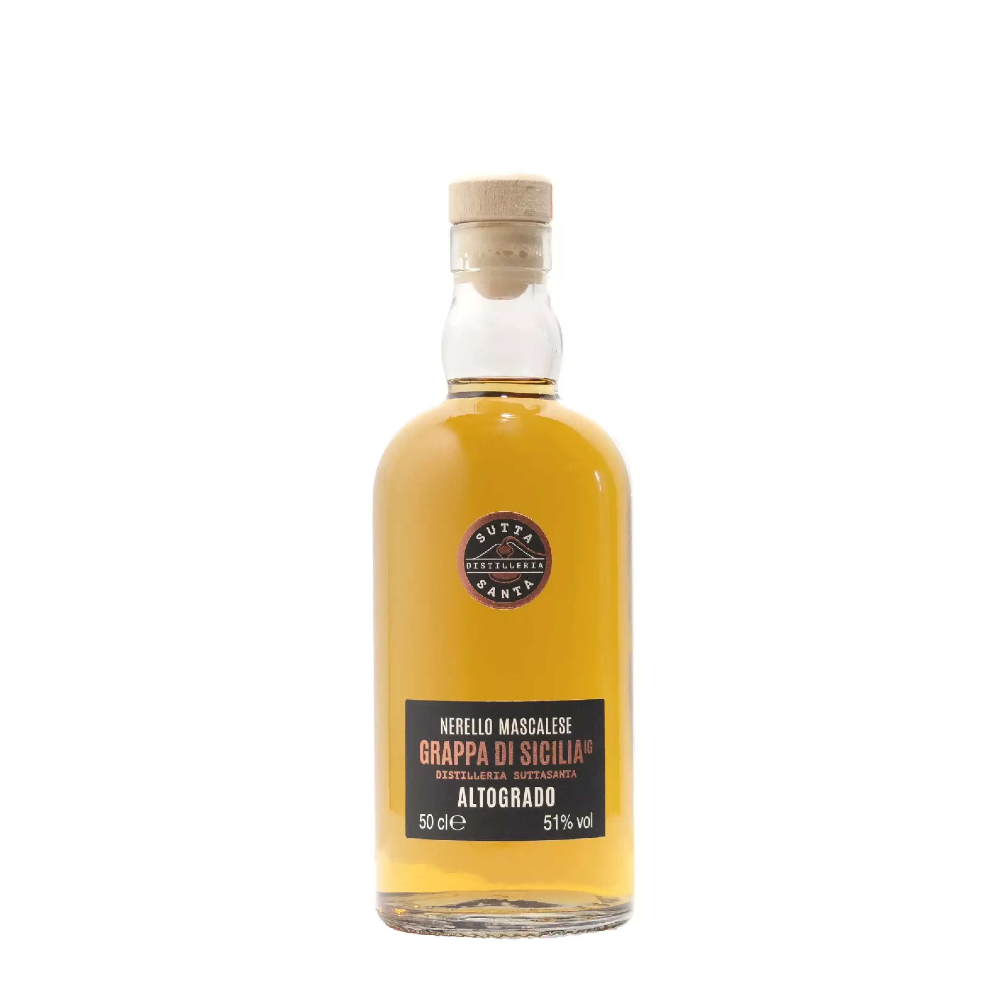 Immagine prodotto di Distilleria Suttasanta 'Grappa di Sicilia IG Nerello Mascalese ALTOGRADO' vincente il 'Concorso ANAG premio eccellenza distillati' - medaglia d'oro 2026